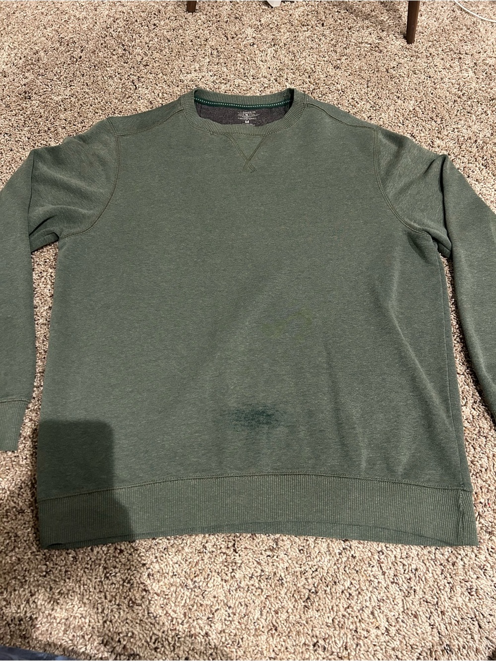 Men's Crewneck Sweater in Olive